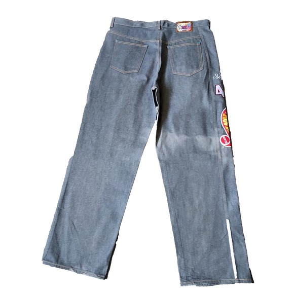 Jeff Hamilton Nascar Petty Men's 40 X 35" Gray Jeans Hot Wheels Baggy Wide Read - Picture 9 of 16